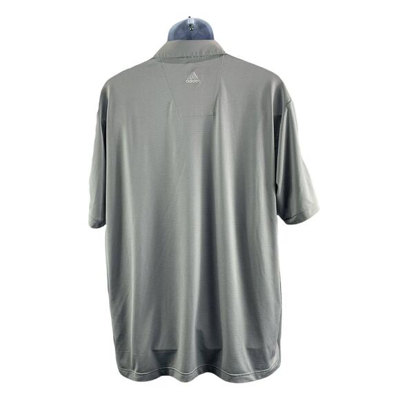 Adidas Clima Lite Mens Golf Polo Shirt Size XL Gray Breathable Short Sleeve - Picture 2 of 9